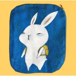 Rabbit flat pouch / bag
